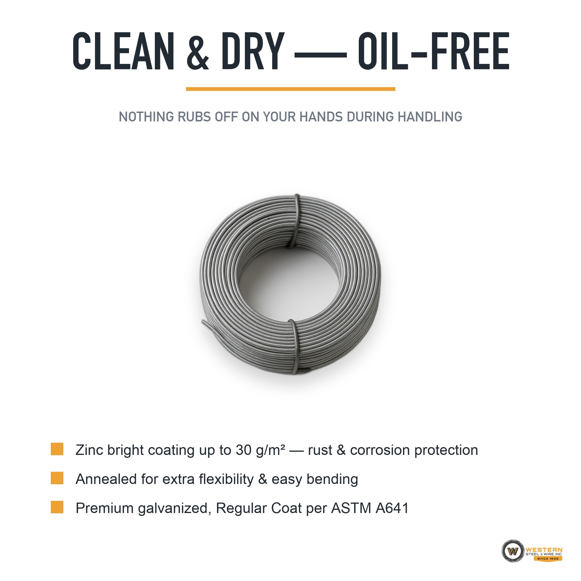 Western Steel & Wire #20 Galvanized Annealed Tie Wire, ½ lb Coil, 155 ft - Image 4